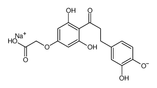 sodium,2-[4-[3-(3,4-dihydroxyphenyl)propanoyl]-3,5-dihydroxyphenoxy]acetate结构式