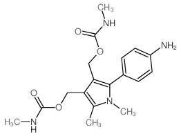 1H-Pyrrole-3,4-dimethanol,2-(4-aminophenyl)-1,5-dimethyl-, bis(methylcarbamate) (ester) (9CI)结构式