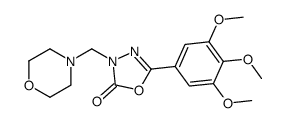 3-(morpholin-4-ylmethyl)-5-(3,4,5-trimethoxyphenyl)-1,3,4-oxadiazol-2-one结构式