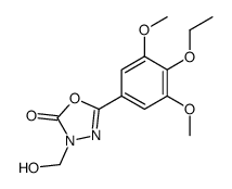 1,3,4-Oxadiazol-2(3H)-one, 5-(4-ethoxy-3,5-dimethoxyphenyl)-3-(hydroxy methyl)- picture