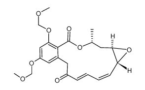 (1aR,2Z,4E,14R,15aR)-9,11-bis(methoxymethoxy)-14-methyl-1a,14,15,15a-tetrahydro-6H-benzo[c]oxireno[2,3-k][1]oxacyclotetradecine-6,12(7H)-dione结构式