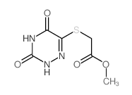 Aceticacid, 2-[(2,3,4,5-tetrahydro-3,5-dioxo-1,2,4-triazin-6-yl)thio]-, methyl ester结构式