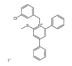 1-(3-chlorobenzyl)-2-(methylthio)-4,6-diphenylpyridin-1-ium iodide Structure