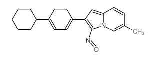 Indolizine,2-(4-cyclohexylphenyl)-6-methyl-3-nitroso- structure