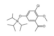 1-(3-chloro-2-methoxy-5-triisopropylsilyloxy-phenyl)-ethanone结构式