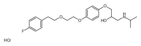 1-[4-[2-[2-(4-fluorophenyl)ethoxy]ethoxy]phenoxy]-3-(propan-2-ylamino)propan-2-ol,hydrochloride结构式