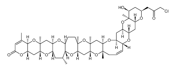 Brevetoxin B, 43-chloro-41-deformyl-41,43-dihydro-41-oxo结构式