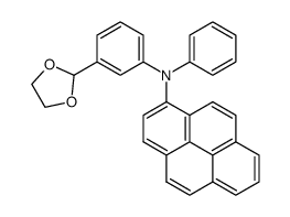 N-(3-(1,3-dioxolan-yl)phenyl)-N-phenylpyren-1-amine结构式