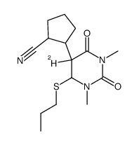 2-(1,3-dimethyl-2,4-dioxo-6-(propylthio)hexahydropyrimidin-5-yl-5-d)cyclopentane-1-carbonitrile Structure