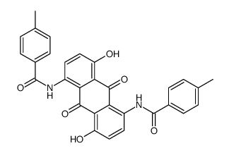 N,N'-(9,10-dihydro-4,8-dihydroxy-9,10-dioxoanthracene-1,5-diyl)bis[4-methylbenzamide]结构式