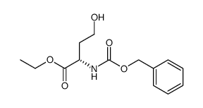 ethyl (S)-2-(benzyloxycarbonylamino)-4-hydroxybutanoate结构式