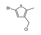 5-bromo-3-chloromethyl-2-methylthiophene结构式