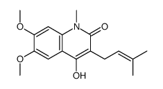 6,7-dimethoxy-4-hydroxy-1-methyl-3-prenyl-2(1H)-quinolinone结构式