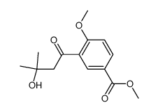 1-(2-methoxy-5-carboxymethylphenyl)-3-hydroxy-3-methyl-1-butanone Structure