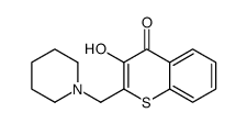 3-hydroxy-2-(piperidin-1-ylmethyl)thiochromen-4-one结构式