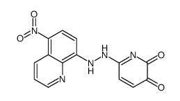 6-[2-(5-nitroquinolin-8-yl)hydrazinyl]pyridine-2,3-dione Structure