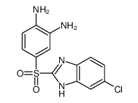 4-[(6-chloro-1H-benzimidazol-2-yl)sulfonyl]benzene-1,2-diamine结构式