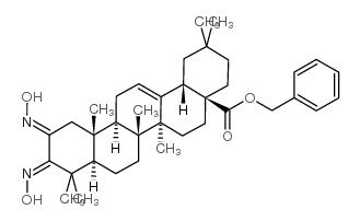 2,3-双(羟基亚氨基)齐墩果-12-烯-28-酸苯甲酯结构式