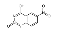 6-nitro-2-oxido-1H-1,2,3-benzotriazin-2-ium-4-one结构式