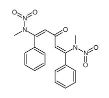 N-methyl-N-[5-[methyl(nitro)amino]-3-oxo-1,5-diphenylpenta-1,4-dienyl]nitramide Structure