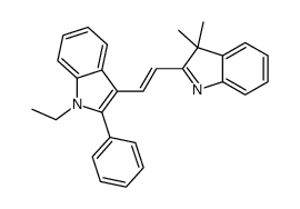 2-[2-(1-ethyl-2-phenylindol-3-yl)ethenyl]-3,3-dimethylindole Structure