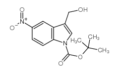 1-Boc-3-羟甲基-5-硝基吲哚结构式