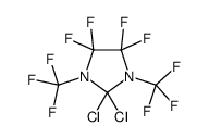 2,2-dichloro-4,4,5,5-tetrafluoro-1,3-bis(trifluoromethyl)imidazolidine结构式