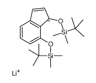 lithium,tert-butyl-[[3-[tert-butyl(dimethyl)silyl]oxy-1H-inden-1-id-4-yl]oxy]-dimethylsilane Structure