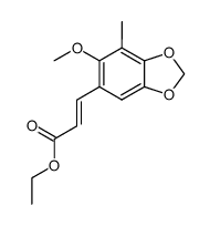 ethyl 3-(6-methoxy 7-methyl benzo[d][1,3]dioxol-5-yl)-(E)-2-propionate Structure