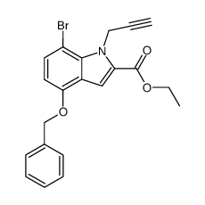 ethyl 4-(benzyloxy)-7-bromo-1-prop-2-ynyl-1H-indole-2-carboxylate结构式