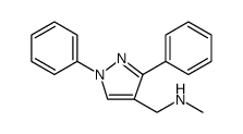 1H-Pyrazole-4-methanamine, N-methyl-1,3-diphenyl结构式