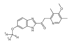 2-{[(4-Methoxy-3,5-dimethyl-2-pyridinyl)methyl]sulfinyl}-5-[(2H3)methyloxy]-1H-benzimidazole Structure