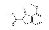 METHYL 7-METHOXY-1-OXO-2,3-DIHYDRO-1H-INDENE-2-CARBOXYLATE结构式