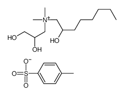 (2,3-dihydroxypropyl)(2-hydroxyoctyl)dimethylammonium toluene-p-sulphonate structure