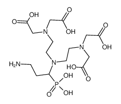 N,N'-[[[3-Amino-1-phosphonopropyl]imino]di-2,1-ethanediyl]bis[N-(carboxymethyl)glycine]结构式