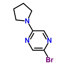 2-Bromo-5-(pyrrolidin-1-yl)pyrazine structure