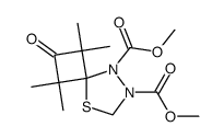 dimethyl 2,2,4,4-tetramethyl-1-oxospiro[cyclobutane-3,2'-(1,3,4)-thiadiazolidine]-3',4'-dicarboxylate Structure