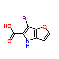 6-Bromo-4H-furo[3,2-b]pyrrole-5-carboxylic acid structure