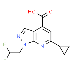 6-Cyclopropyl-1-(2,2-difluoroethyl)pyrazolo[3,4-b]pyridine-4-carboxylic acid picture