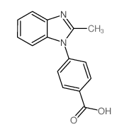 4-(2-甲基苯并咪唑-1-基)苯甲酸结构式