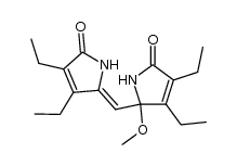 5-(3,4-diethyl-5-methoxy-2-oxo-2,5-dihydropyrrol-5-ylmethylene)-3,4-diethylpyrrol-2(5H)-one Structure