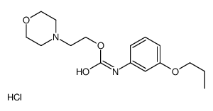 2-morpholin-4-ylethyl N-(3-propoxyphenyl)carbamate,hydrochloride Structure