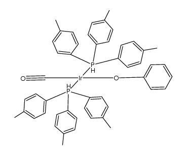 trans-C6H5OIr(CO)(P(p-tolyl)3)2 Structure