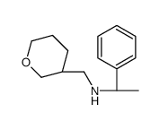 (1S)-N-(oxan-3-ylmethyl)-1-phenylethanamine结构式