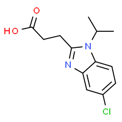 3-(5-chloro-1-isopropyl-1H-benzo[d]imidazol-2-yl)propanoic acid结构式