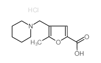 5-Methyl-4-piperidin-1-ylmethyl-furan-2-carboxylic acid hydrochloride结构式