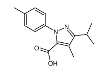 5-isopropyl-4-methyl-2-(p-tolyl)pyrazole-3-carboxylic acid Structure