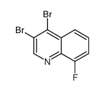 3,4-dibromo-8-fluoroquinoline结构式