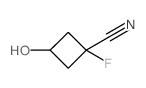 1-氟-3-羟基环丁烷甲腈结构式