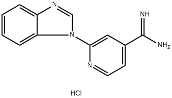 2-(1H-1,3-benzodiazol-1-yl)pyridine-4-carboximidamide hydrochloride Structure